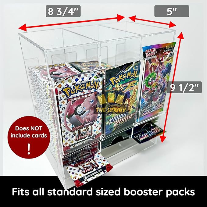 Booster Pack Acrylic Dispenser For Pokemon